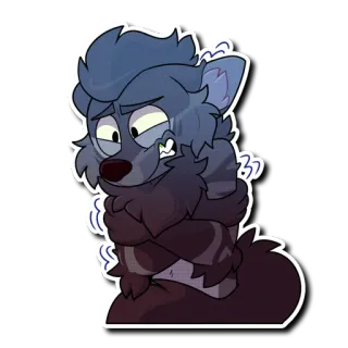 🥶 Wolf telegram sticker