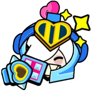 ✨ Colette Brawl Stars 贴纸, 荒野乱斗, 柯莱特, 爱心, 游戏 telegram sticker
