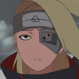 🙄 Deidara Naruto Anime, Manga, Ninja, Charakter, Deidara, Akatsuki, Cartoon telegram sticker