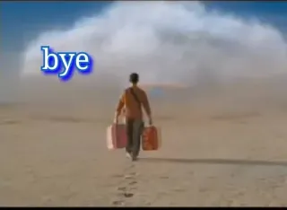 🤢 bye farewell, goodbye, desert, travel, leaving whatsapp sticker