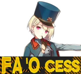 🤫 FA'O CESS Anime, Garota, Texto, Ofensivo telegram sticker