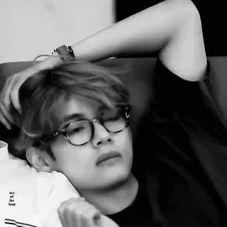 💳 all for love person, glasses, portrait, black and white telegram sticker