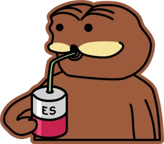 🍺 ES การ์ตูน, ดื่ม, เครื่องดื่ม, ตลก, มีม, Es, หลอด telegram sticker
