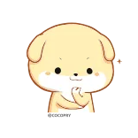 🤔 hond, schattig, dier, sticker whatsapp sticker