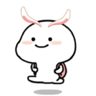 🐰 süß, Hase, Cartoon, kawaii, Tier telegram sticker