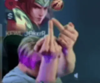 👈 middle finger, offensive gesture, disrespectful, rude, insulting telegram sticker