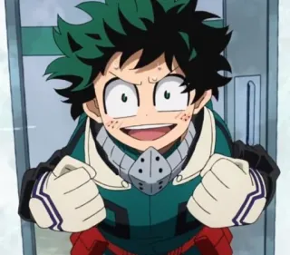 🥦 Izuku Midoriya My Hero Academia Anime, Personaggio, Eroe, Midoriya, Izuku Midoriya, My Hero Academia telegram sticker