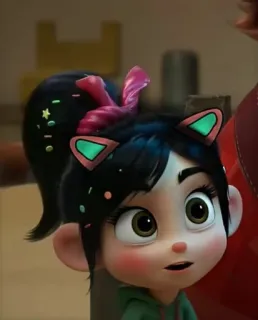 🦋 Vanellope von Schweetz Wreck-It Ralph cartoon, movie, disney, vanellope, wreck-it ralph, cute whatsapp sticker