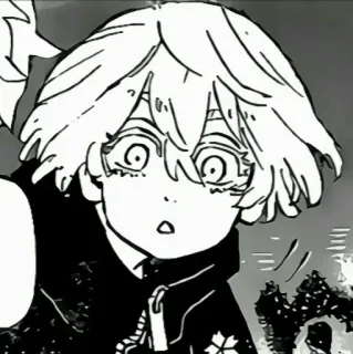 👀 Anime, Manga, Personaje, Blanco y negro whatsapp sticker