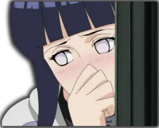 😐 Hinata Naruto anime, manga, girl, cute, cartoon, shy telegram sticker