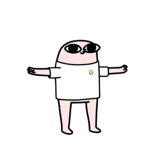 🙂 アニメ, ステッカー, アボカド, キャラクター, 面白い telegram sticker