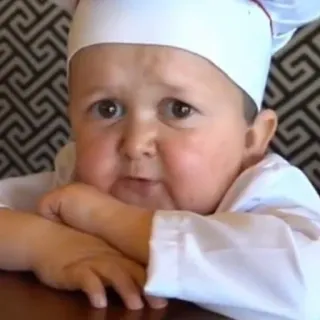 👀 Hasbulla Magomedov chef, lindo, cocina, mini, hasbulla whatsapp sticker