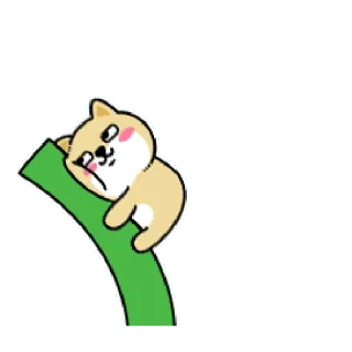 ✳️ doge, shiba inu, dog, cartoon, sleepy, cute, meme telegram sticker