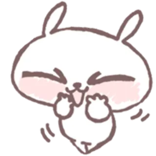 ☺️ うさぎ, かわいい, 幸せ, マンガ, 動物 telegram sticker