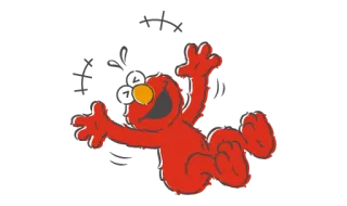 🤗 Elmo Sesame Street เอลโม, เซซามีสตรีท, เด็ก, การ์ตูน, สีแดง, ตัวละคร, มัปเป็ต telegram sticker