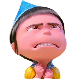 😡 Agnes Despicable Me dessin animé, animé, fille, Minions, Moi, moche et méchant telegram sticker