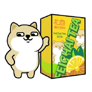 ✳️ Northim
FeiChai Tea
Drink
北他
FEICHAI TEA dog, tea, drink, beverage, cartoon, animal, shiba inu telegram sticker