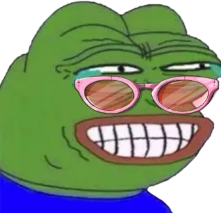 🐸 Pepe the Frog Pepe, Sapo, Meme, Meme da Internet, Óculos de sol, Legal whatsapp sticker