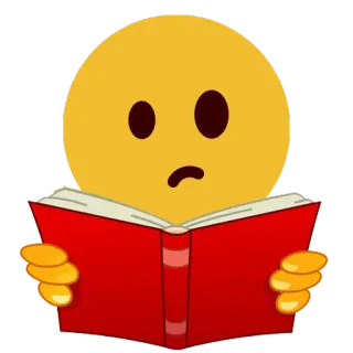 📔 Emoji, Lectura, Libro, Confundido, Amarillo, Estudio, Educación telegram sticker