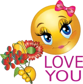 💓 LOVE YOU Emoji, Liebe, Blumen, Süß, Romantisch, Nachricht telegram sticker