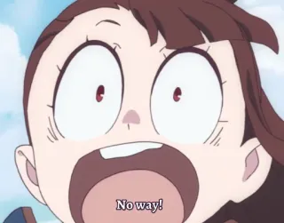 😨 No way! Anime, Scioccato, Sorpreso, Esclamazione, Cartone animato telegram sticker