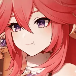 😋 Yae Miko Genshin Impact yae miko, genshin impact, anime, videogame, grappig gezicht, personage telegram sticker