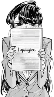 🥺 I apologize. desculpa, sinto muito, anime, mangá, expressão whatsapp sticker