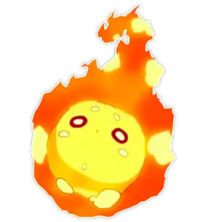 🔥 fire, cartoon, flame, heat whatsapp sticker