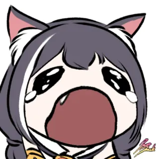 🥺 аниме, плачет, грустный, мультфильм, выражение, слёзы whatsapp sticker