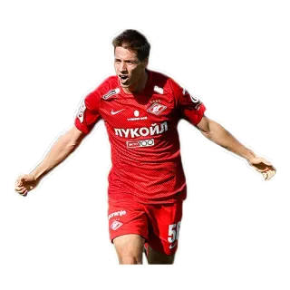 👐 football, athlète, joueur, sport, football, uniforme rouge whatsapp sticker