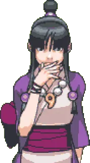 😠 Maya Fey Ace Attorney Maya Fey, Ace Attorney, video game, character, anime telegram sticker