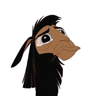 😭 Kuzco The Emperor's New Groove ตัวลามา, เศร้า, ดิสนีย์, ภาพเคลื่อนไหว, การ์ตูน telegram sticker