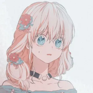 🤍 anime, girl, cartoon, cute, character whatsapp sticker