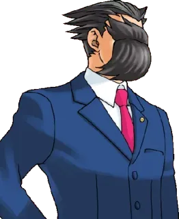 😦 Phoenix Wright Ace Attorney 弁護士, 異議, 法廷, アニメ telegram sticker