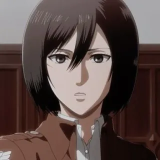 🖕 Mikasa Ackerman Attack on Titan Mikasa, Attack on Titan, Anime, Charakter, Soldat, Manga telegram sticker