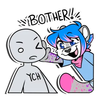👉 BOTHER!! YCH whatsapp sticker