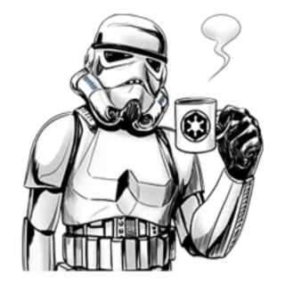 ☕️ Stormtrooper Star Wars Stormtrooper, Star Wars, Café, Impérial, Science-Fiction, Mug telegram sticker