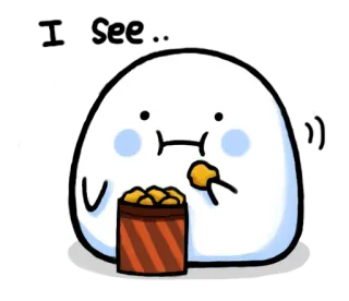 ⛄ 귀여운, 만화, 간식, 먹는, 블롭, 카와이, 애니메이션 whatsapp sticker