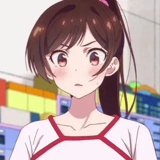 🍫 Chizuru Ichinose Rent-A-Girlfriend 애니메이션, 소녀, 치즈루, 여친, 빌리겠습니다, 귀여운, 만화, 망가 telegram sticker