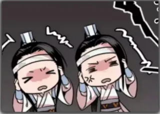😵 분노, 좌절, 만화, 치비 whatsapp sticker