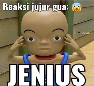 😱 Upin Upin & Ipin Reaksi jujur gua: JENIUS telegram sticker