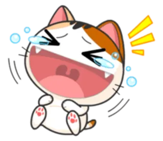 😂 cat, crying, emotions, cartoon, sticker telegram sticker