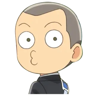 😳 cartoon, character, anime, boy, funny face telegram sticker