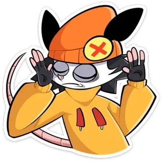 🙅‍♂️ Cartoon, Personage, Rat, Cool, Stijlvol, Sticker telegram sticker