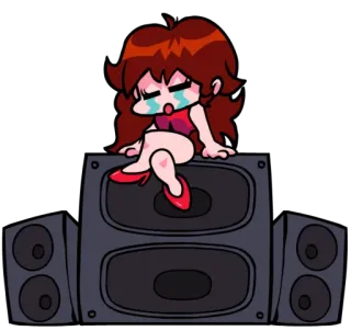🍬 Girlfriend Friday Night Funkin' friday night funkin, dziewczyna, płacz, smutny, gra, postać telegram sticker