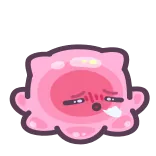 😄 สติกเกอร์, การ์ตูน, น่ารัก, สีชมพู, ตัวละคร, หยด telegram sticker