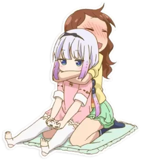 ❤ Kanna Miss Kobayashi's Dragon Maid Anime, Rồng, Dễ thương, Kawaii, Tình bạn, Kanna, Miss Kobayashi's Dragon Maid telegram sticker