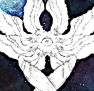 👁 ange, œil, ange biblique, ailes, créature, illustration telegram sticker