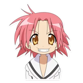 😁 Yutaka Kobayakawa Lucky Star Anime, Manga, Süß, Mädchen, Charakter telegram sticker