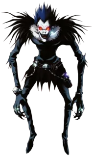 🦇 Ryuk Death Note 애니메이션, 만화, 류크, 데스노트, 사신, 저승사자 whatsapp sticker
